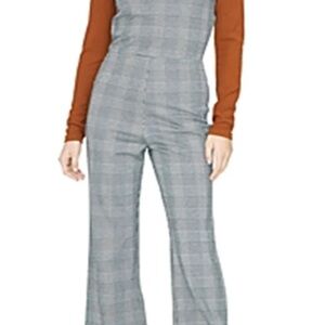Sanctuary Gray Plaid Jumpsuit